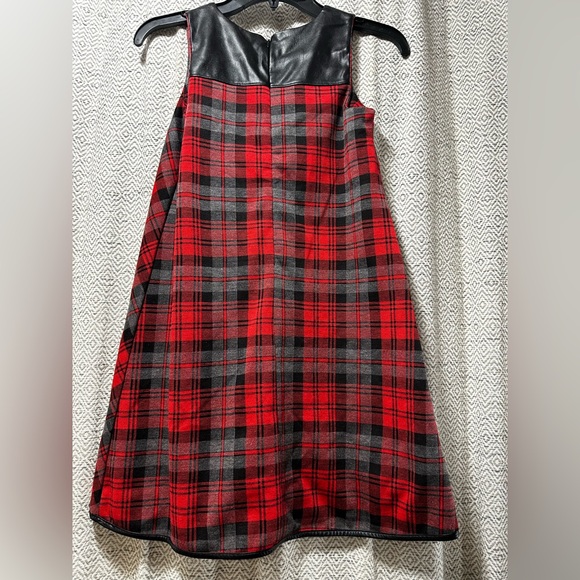 Kidpik Plaid Red and Black Girls Dress - Picture 4 of 8